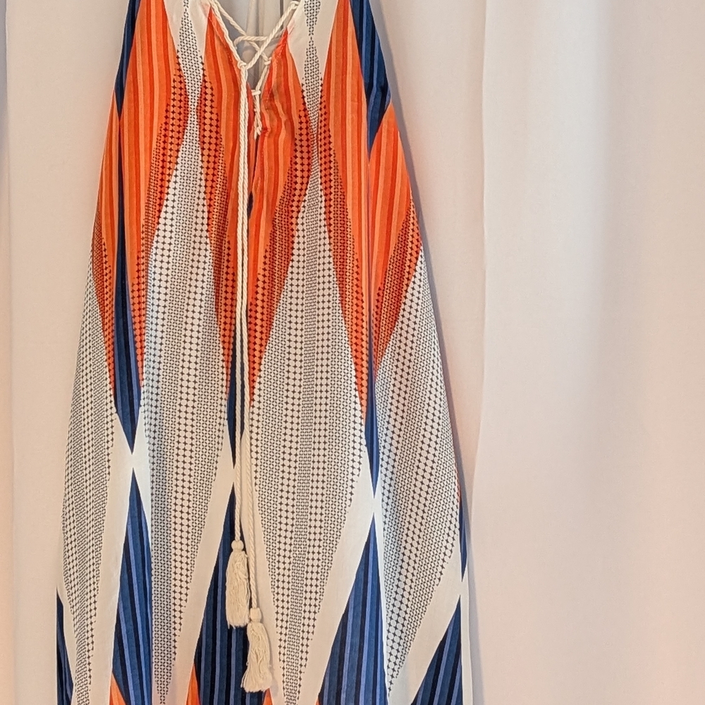 Entro White and Orange Dress